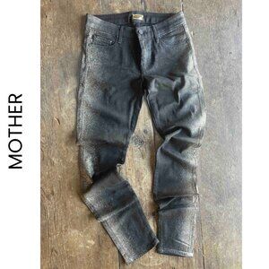 🔥 NEW  I  Mother  I  Black Twill Jeans with Glitter  I   Size 26